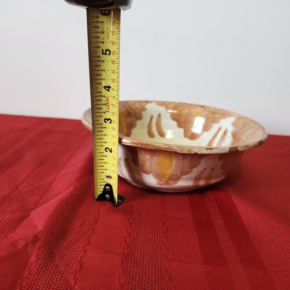 Vintage Onofre Mexican Folk Art Pottery Bowl Fruit Design Hand Painted 7” - Picture 4 of 5